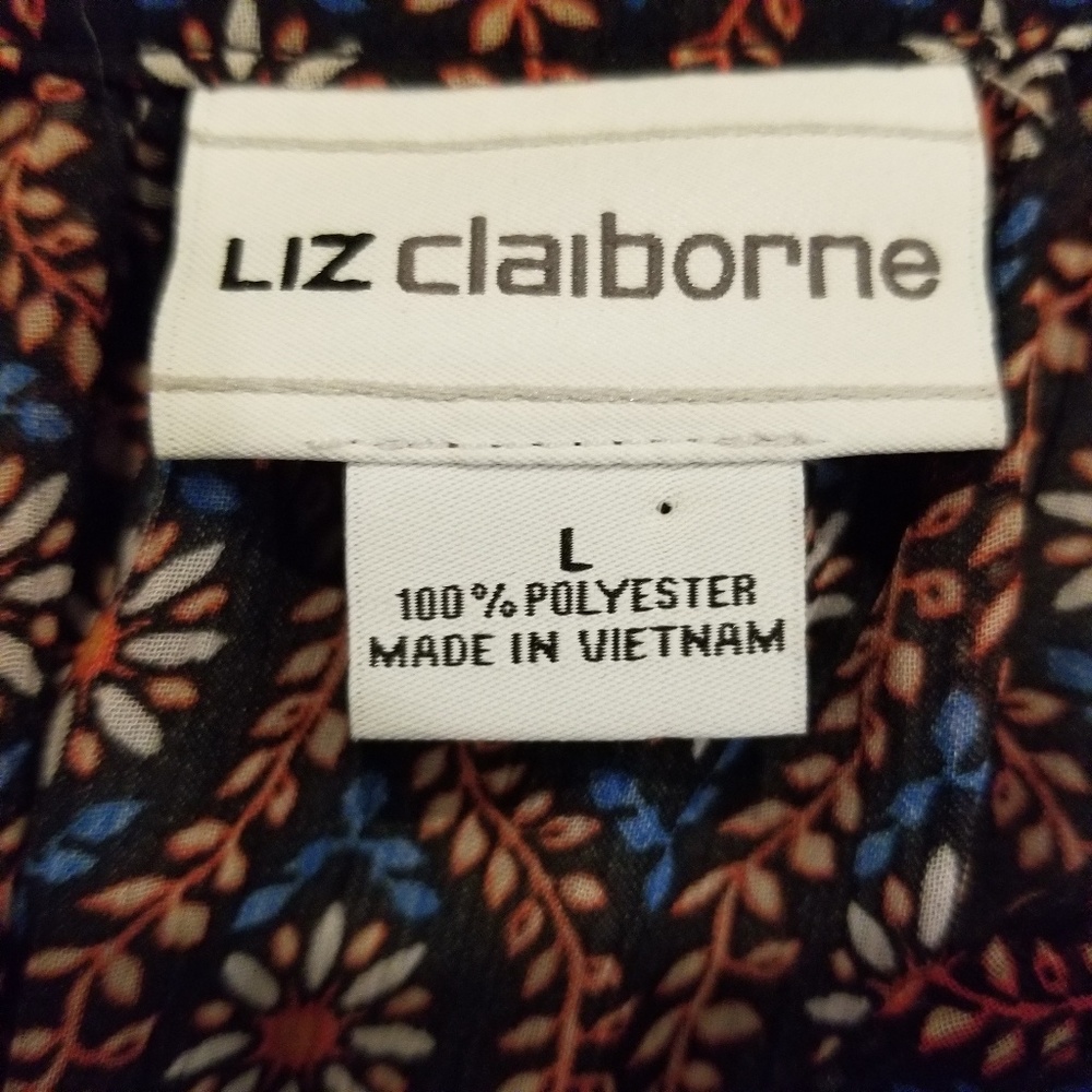 Liz Claiborne semi sheer boho top. Size Large - Picture 4 of 8